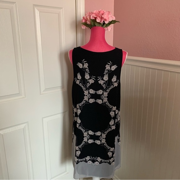 Max Studio Sleeveless Sheath Dress Black and Grey Design size Large - Picture 5 of 6